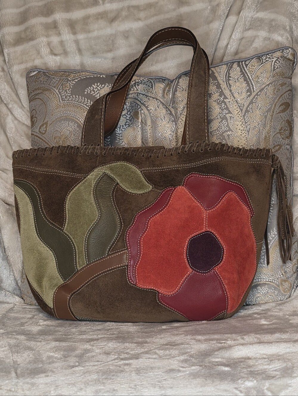 COACH POPPY FOR PEACE SUEDE BAG 9258
